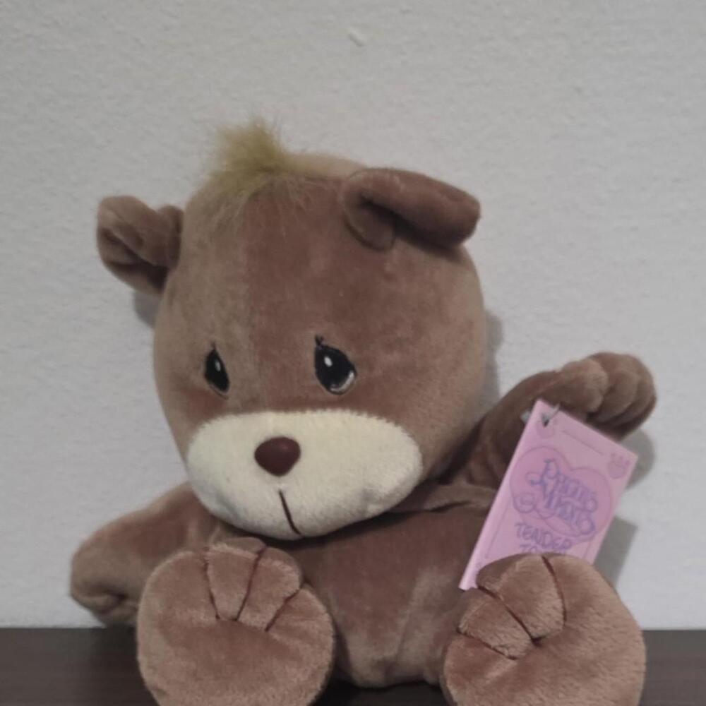 precious moments Brown and cream teddy bear plush toy #teddybear #plush